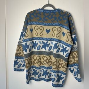 Vintage Patterned Knit Sweater